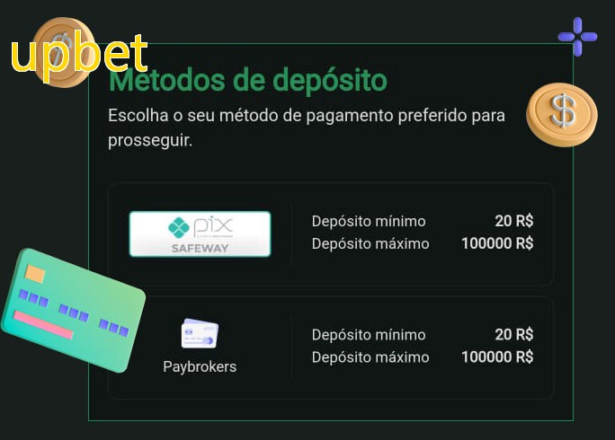 O cassino upbetbet oferece uma grande variedade de métodos de pagamento